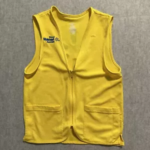 Proud Walmart Associate Adult XS Yellow Two Pocket Zip Front Employee Vest - Picture 1 of 9