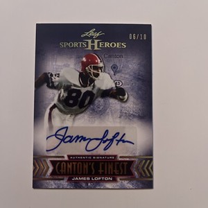 JAMES LOFTON 2013 Auto /10 Leaf Sports Heroes Canton’s Finest PACKERS HOF RARE!