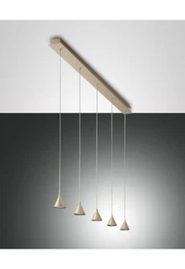 Delta sospensione LED 4 luci oro - Foto 1 di 2