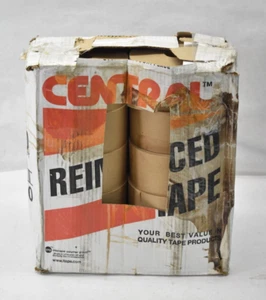 Lote de 10 rollos de cinta central de papel reforzado 72 mm x 450' natural 240 K7000 - Imagen 1 de 5