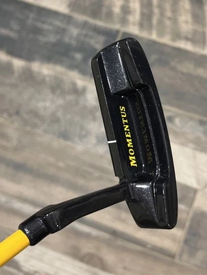 Momentus Golf Weighted Training Practice Putter RH Club Yellow Excellent - Image 1 of 4