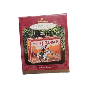 Fiambrera vintage 1997 Hallmark Keepsake adorno de Navidad The Lone Ranger nueva - Imagen 1 de 1
