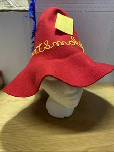 ¡Vintage! Sombrero Hillbilly Sombrero Carnaval Grandes Montañas Humeantes Original Pluma y Parche - Imagen 1 de 8