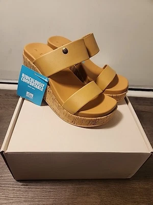 Сандалии на танкетке женские Reef Sunset Ibiza размер 8 натуральные летние прибрежные ремни - Изображение 1 из 4