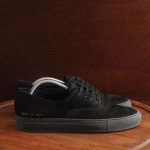 Zapatillas deportivas Common Projects para hombre talla EU 43 US 10 NEGRAS cuatro agujeros cuero zapatos modernos - Imagen 1 de 12