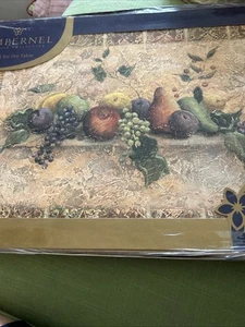 4 Pimpernel Deluxe Place Mats~ Still Life Fruit~Cork Back~Laminated~England - Picture 1 of 3