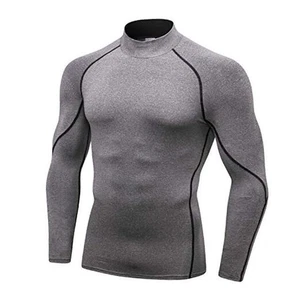 Compression Shirt Men 3 Pack Long Sleeve Base Layer Workout Large 1 Pack Grey - Picture 1 of 7