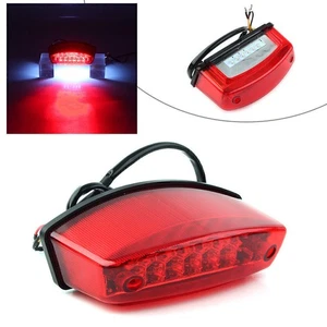 12V LED Motor Tail Brake Light License Plate Lamp fit Harley Honda Universal - Picture 1 of 11