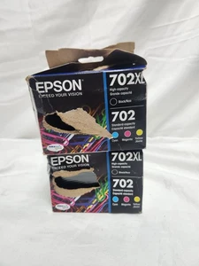 PACK DE 4 TINTAS EPSON GENUINAS 702XL NEGRAS Y 702 COLOR WF-3720 NUEVAS SELLADAS a11 - Imagen 1 de 4