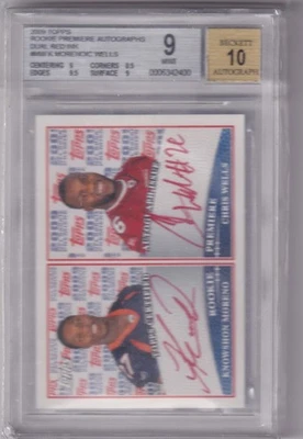 Knowshon Moreno/Beanie Wells 2009 Topps Premiere Red Ink Rc Auto Bgs 9/10 - Image 1 of 2