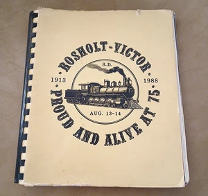 Rosholt Victor SD 1913-1988 Diamond Jubilee Train Locomotive Recipe Book - Picture 1 of 16