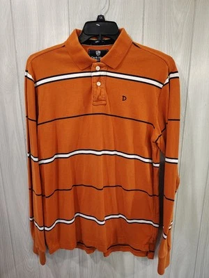 Camisa de rugby Duck Head Polo a rayas para hombre vintage manga larga ropa de calle Y2K L  Foto 1 de 4
