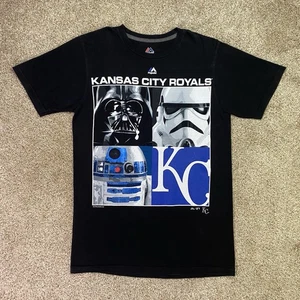 Camiseta de los Reales de Kansas City Niños Jóvenes M Star Wars Caras Majestuoso Béisbol MLB - Imagen 1 de 21