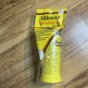 NEU Vintage Milmour Wonder Tasse nass trocken verstellbar metrisch & US Messung gelb Neu aus altem Lagerbestand - Bild 1 von 1