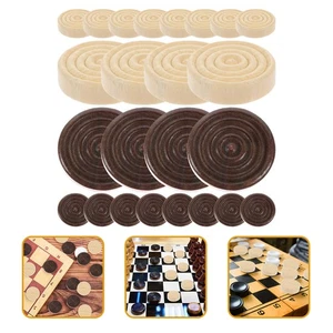 Juego de 24 piezas de ajedrez solo juego Miss madera damas repuesto - Imagen 1 de 10