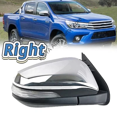 Espejo retrovisor puerta lateral derecho con intermitente 7 pines para Toyota Hilux 2015-2020 Foto 1 de 4