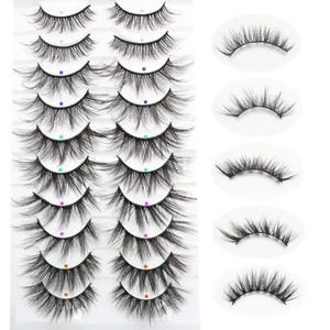 False Eyelashes Faux Mink Lashes Fluffy Wispy Lashes Natural Look Short Long Eye - Picture 1 of 12