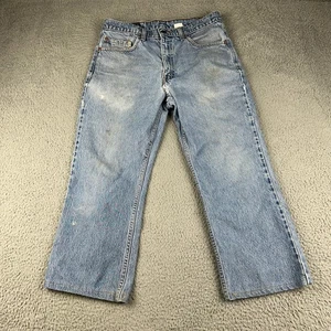 Vintage Levis 517 Jeans Mens 33X32 Blue Boot Cut Red Tab Distressed 90s - Picture 1 of 17