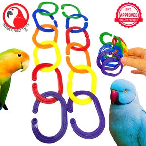 Bonka Bird Toys Large Plastic Jumbo "C" Links Multiple Hanging Utility Durable - Picture 1 of 8