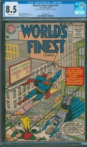 World's Finest Comics #76 ⭐ CGC 8.5 - ONLY 4 HIGHER ⭐ Golden Age DC Comic 1955 - Picture 1 of 2