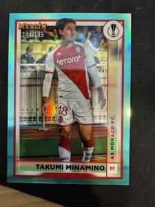 2022 Topps Merlin UEFA Club Competitions Aqua Refractor/199 Takumi Minamino #18 - Imagen 1 de 1
