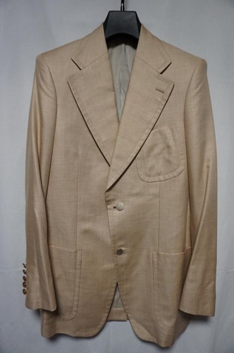 Giacca sartoriale uomo Gucci periodo Tom Ford seta cammello taglia 44 usata