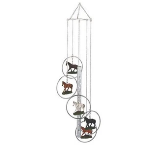 5-Ring Polyresin Pferd Windspiel 24 Zoll Windspiel Neu - Bild 1 von 1