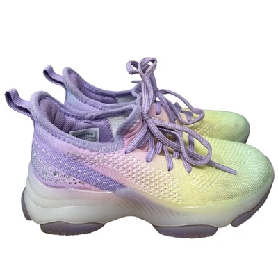 Dream Pairs Zapatos Niñas 13 Arco Iris Púrpura Estrás Brillo Jalea Suela Tenis Foto 1 de 4