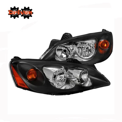 Para: 05-10 Pontiac G6 Faros Negro Ámbar Lente Transparente Estilo OE Par de Lámparas Foto 1 de 2