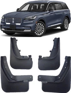 Front & Rear Splash Guards Mud Flaps For 2020-2024 Lincoln Aviator - Picture 1 of 6