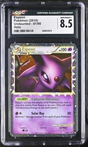 CGC 8.5 Espeon Prime 2010 Undaunted 81/90 Holo Pokemon Card - Picture 1 of 2