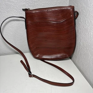 Bolso de mano de cuero marrón de hombro vintage ETIENNE AIGNER - Imagen 1 de 8