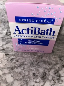 Vintage Jergens Actibath kohlensäurehaltige Badetabletten Frühlingsblüte 5 Tabletten versiegelt - Bild 1 von 2
