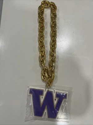 Washington Huskies Logo Fan Chain Gold - Image 1 of 4
