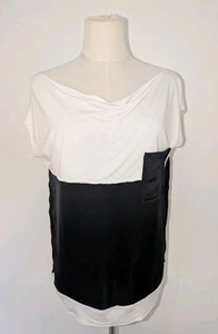 Women's Bottega Veneta Silk/Viscose Colour Block Black And White Short Sleeve... - Bild 1 von 10