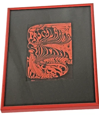 Procol Harum Fillmore West Poster BG-130 Reprint Psychedelic Art Framed Orange - Image 1 of 4