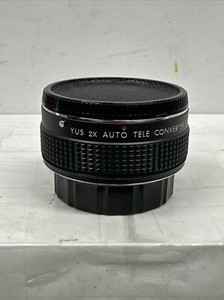Vintage Yus 2x Auto Tele Converter Yashica Contax Bayonet Camera Lens w/ Caps