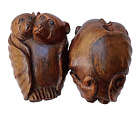 Perle ou pendentif en bois, chauve-souris, une pièce, sculptée à la main, détail élevé, un pouce