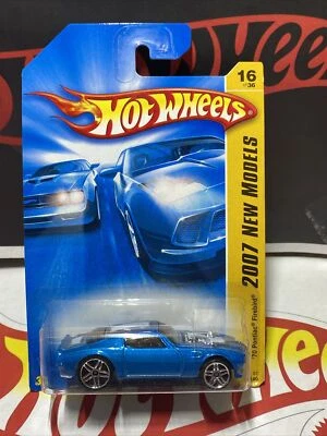 2007 Hot Wheels #16 New Models 16/36 '70 PONTIAC FIREBIRD Blue Variant w/Pr5 Sp - Image 1 of 4