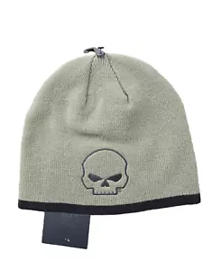 Harley-Davidson Men's Willie G Skull Logo Knit Beanie Cap Green One Size - Picture 1 of 3
