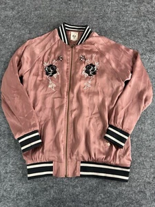 Billabong Jacket Womens Small Floral Embroidered Full Zip Basic Vintage N152 - Picture 1 of 12