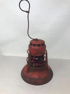 Vintage Dietz Laterne Nr. 40 Ampel mit rotem Dietz Globus, Syracuse NY Licht - Bild 1 von 14