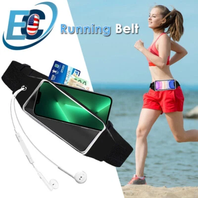 Waterproof Sport Runner Waist Bum Bag Running Jogging Belt Pouch Zip Fanny Pack - Image 1 of 4