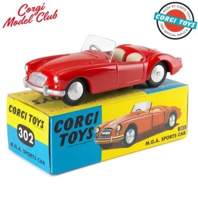 Corgi Model Club 302 MGA Sports Car Boxed Diecast Model inc CoA - Image 1 of 4