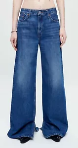 NWT Re/Done LOW RIDER LOOSE Crystal Bay Fade High Waist Wide Leg Jeans Size 26 - Picture 1 of 13