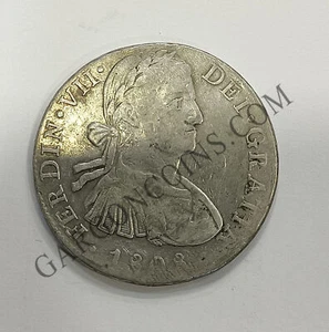 Fernando VII 8 Reales del 1808 Mexico TH .Resello Chino en columna de Hercules - Bild 1 von 2