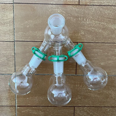 24/40 Lab Short-Path Distillation Receiver w/Three 100ml Flask Lab Glassware - Image 1 of 3