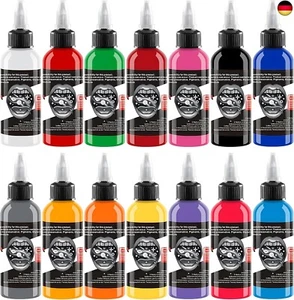 DLD 14 Pieces Professional Tattoo Ink Set (1 oz 30ml/Flasche) Voller Farbe - Bild 1 von 9