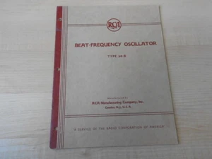 RCA Type 68-B Beat-Frequency Oscillator Instruction Manual Original - Picture 1 of 11