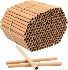 200 Pieces Mason Bee Tubes 6 Inches Outdoor Bee Cardboard Tubes Beekeeper Replac - Picture 1 of 7